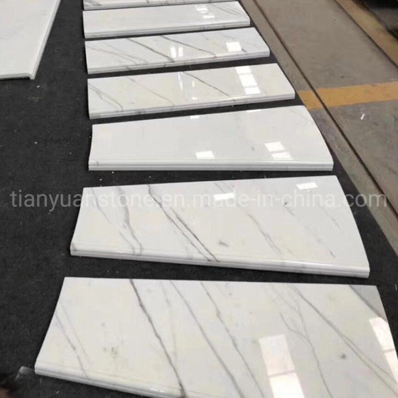 Natural Cream Marble Stone Stairs/Step/Step&Riser/Treads for Construction Decoration