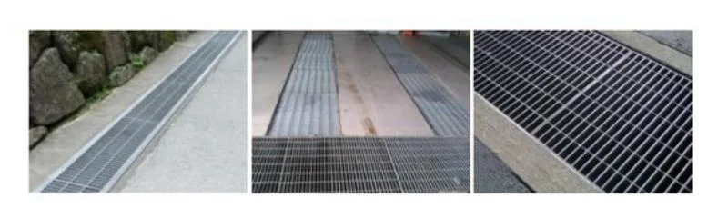 Outdoor Steel Floor Frame Lattice Trench Drain Steel Grating Cover