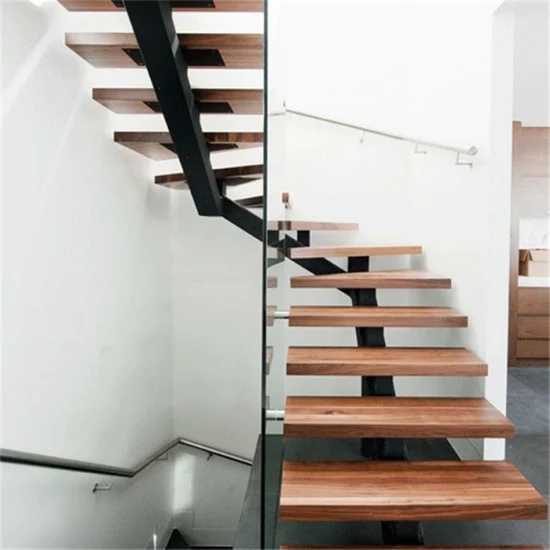 Modern Fashion Stair Decoration Solid Floating Staircase Factory Price Newest Solid Wood Stair Tread